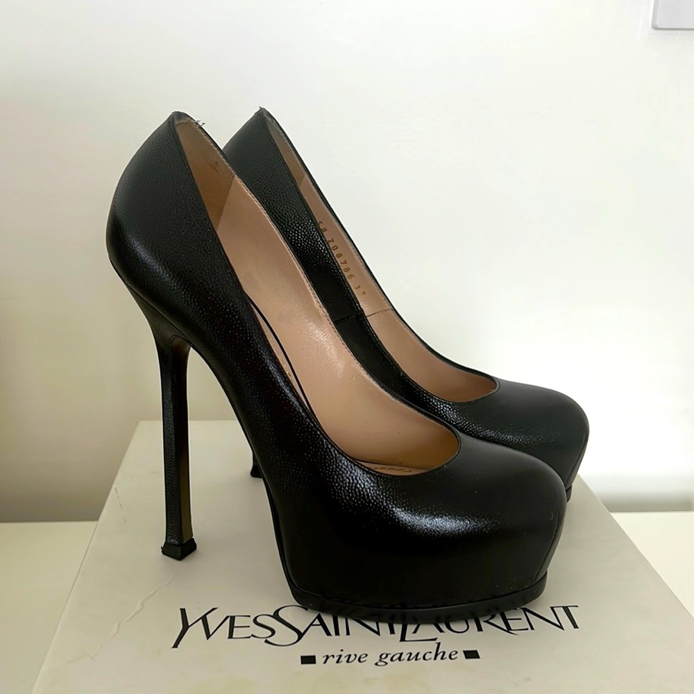 Yves Saint Laurent Black Platform Heels